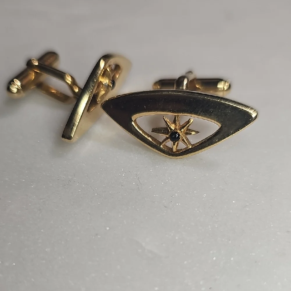 Gold and Black Cufflinks
